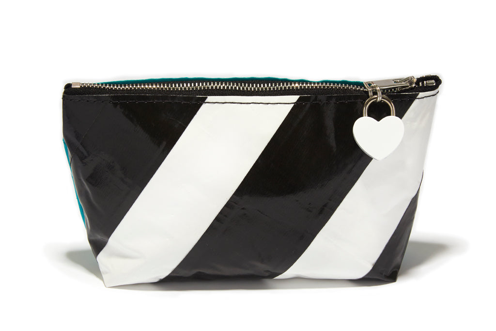 Blue Duct Tape Makeup Bag