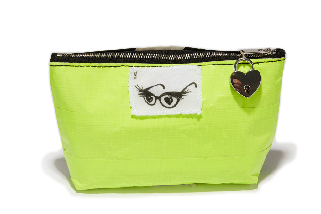 Green Duct Tape Makeup Bag