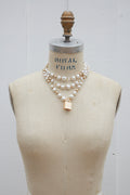 Pearl & Gold Punk Lock Necklace