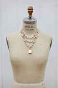 Pearl & Gold Punk Lock Necklace