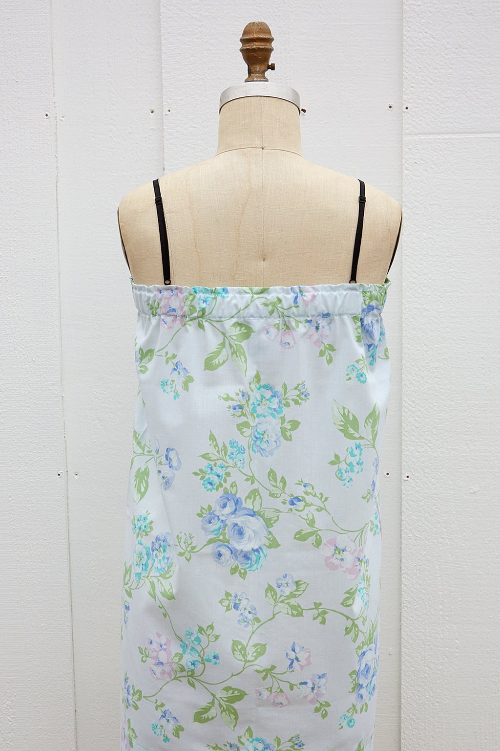 Pillow Case Dress Blue Flowers