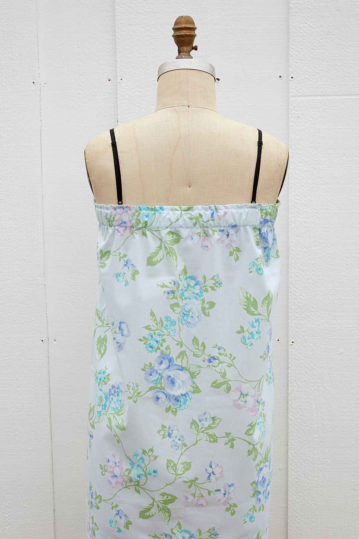 Pillow Case Dress Blue Flowers