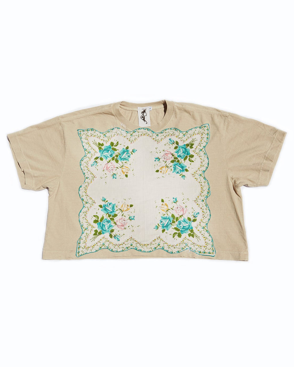 My Grandma's Hanky Tee in Tan